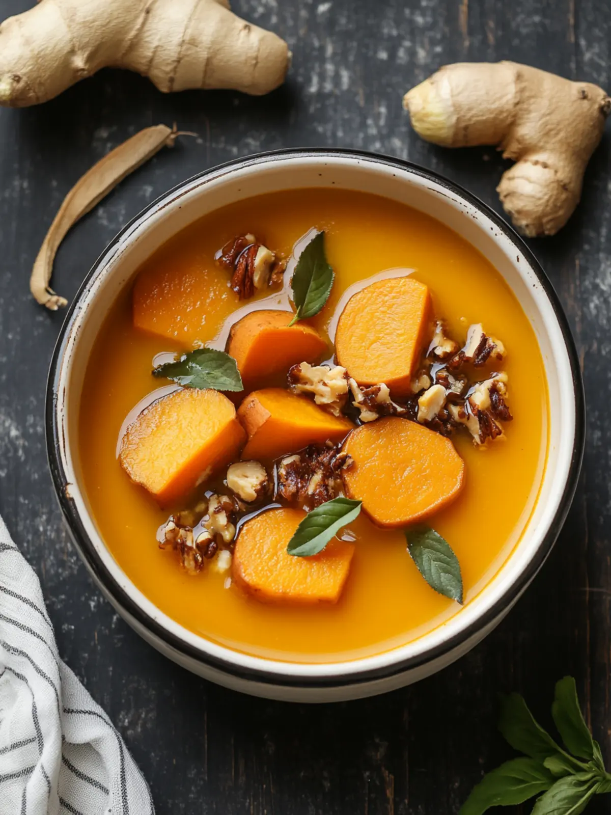 Irresistible Sweet Potato and Ginger Dessert Soup Recipe Sweet Potato and Ginger Dessert Soup