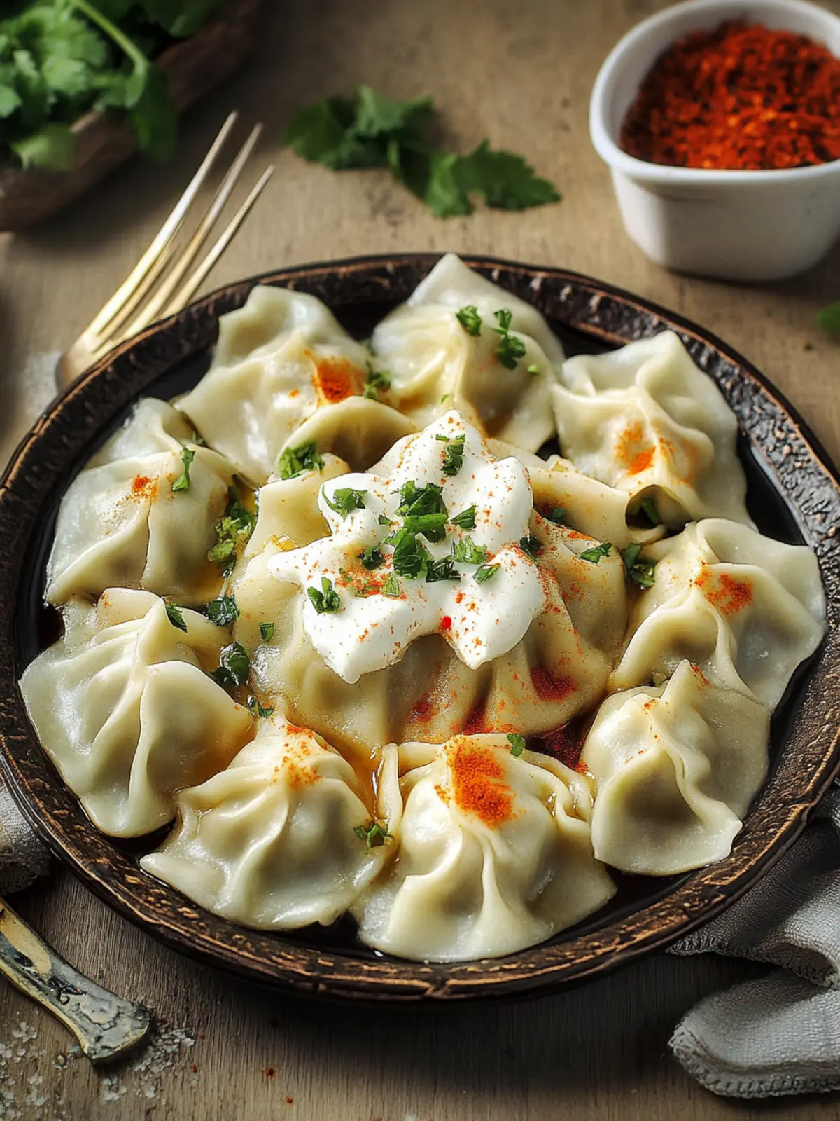 Vegan Manti Dumplings