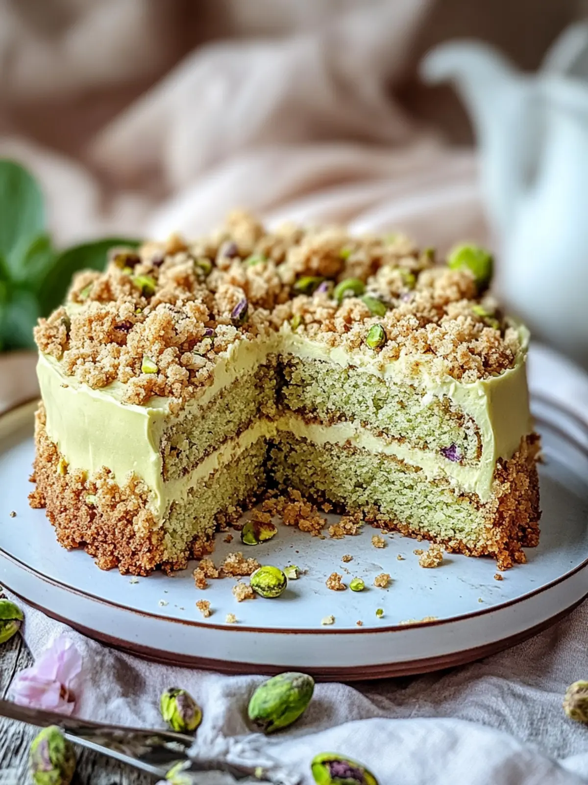 Italian Pistachio Crumb Cake