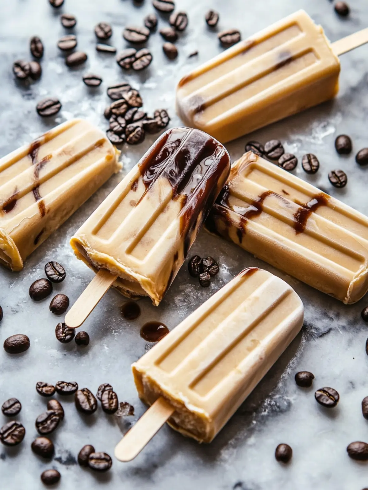 Vanilla Cold Brew Coffee Popsicles