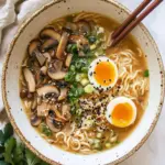 Mushroom Miso Ramen Noodle Soup