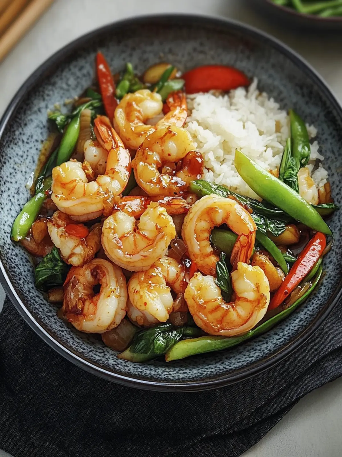 Honey Soy Garlic Prawn Stir-Fry