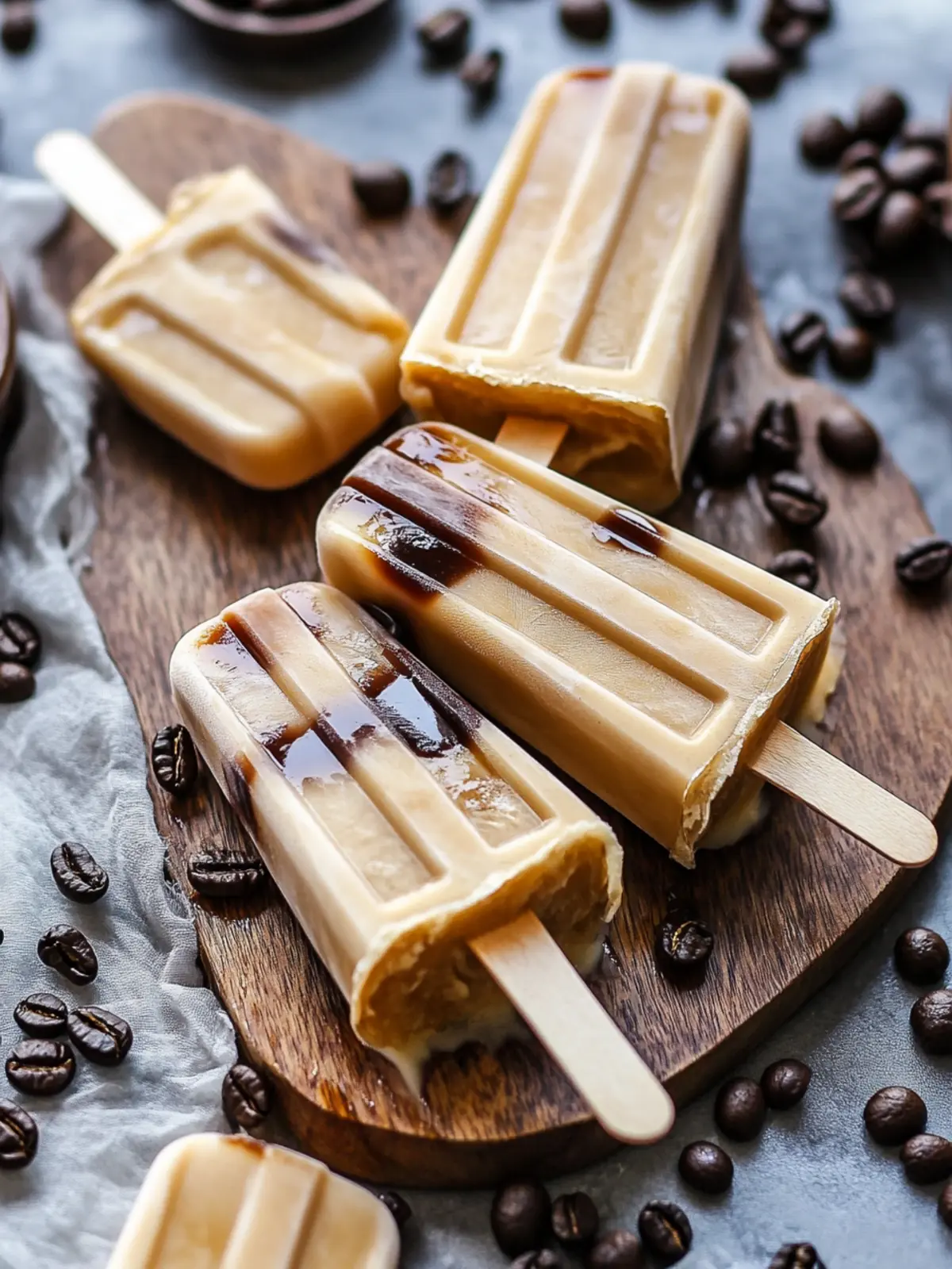 Vanilla Cold Brew Coffee Popsicles