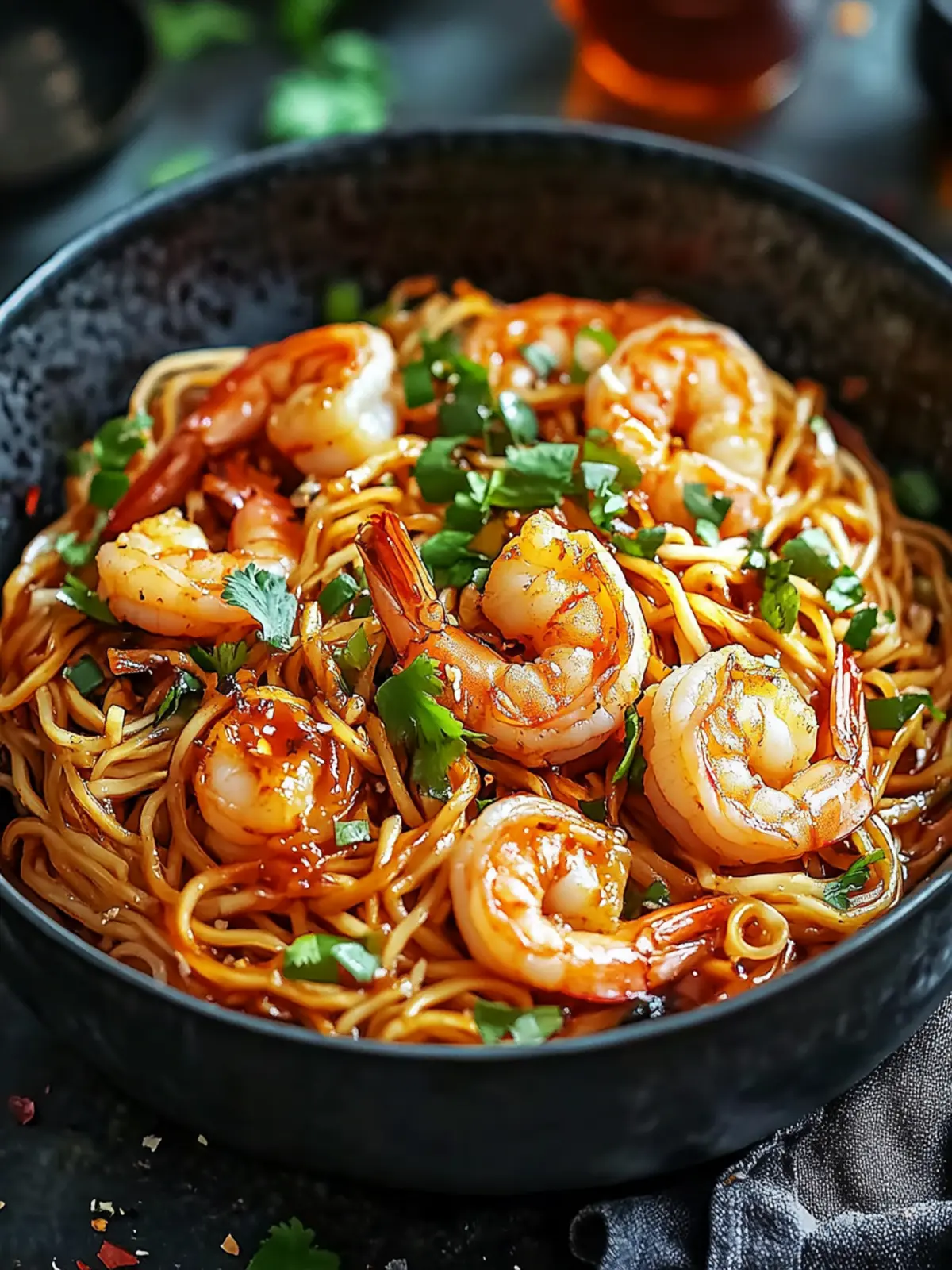 Spicy Szechuan Shrimp and Noodles