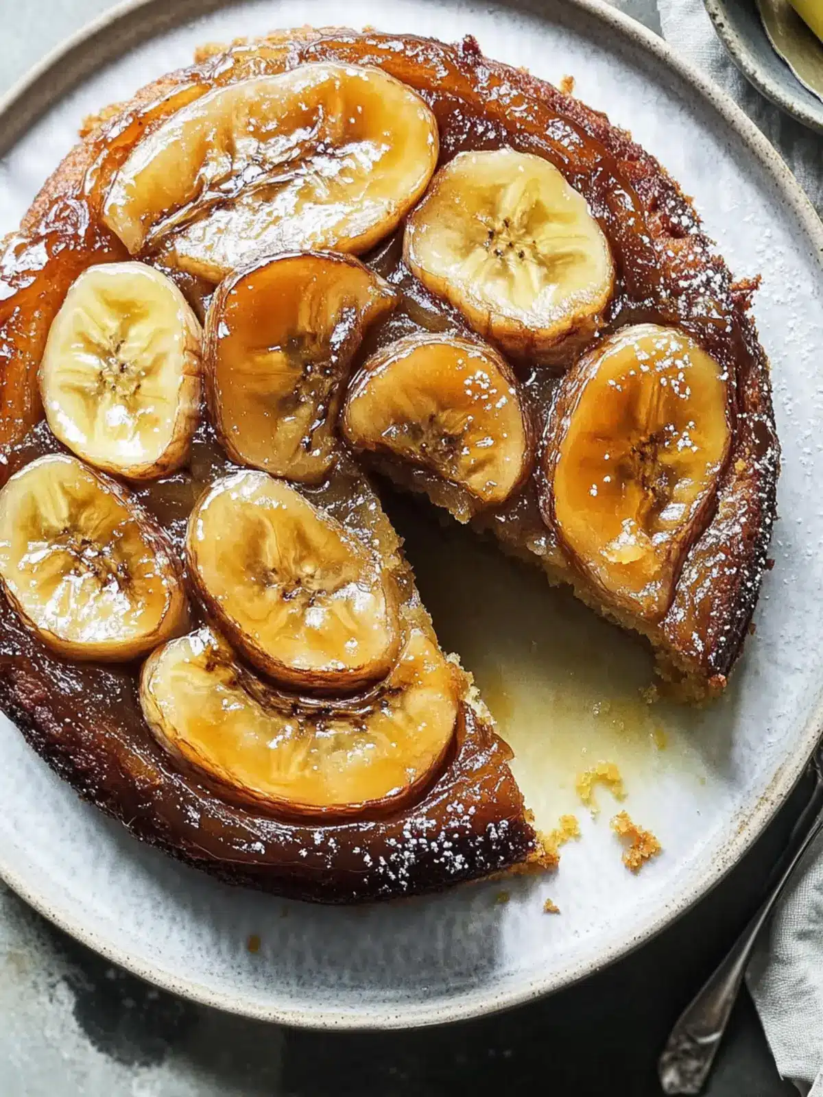 Caramelized Banana Upside Down Cake