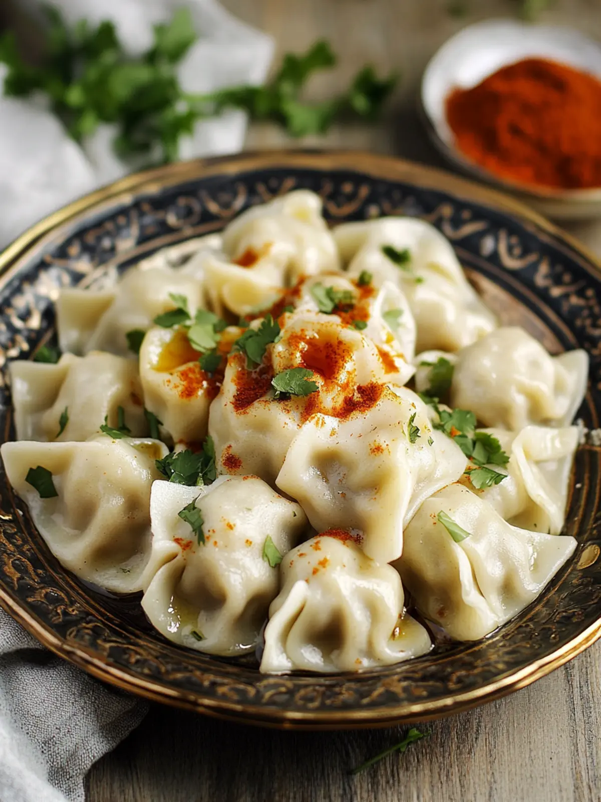 Vegan Manti Dumplings