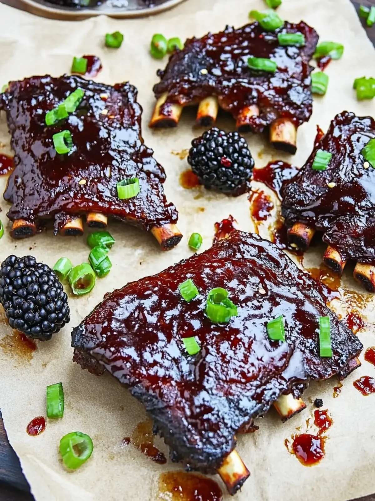 Irresistibly Tender Blackberry Hoisin Slow Cooker BBQ Ribs Blackberry Hoisin Slow Cooker BBQ Ribs