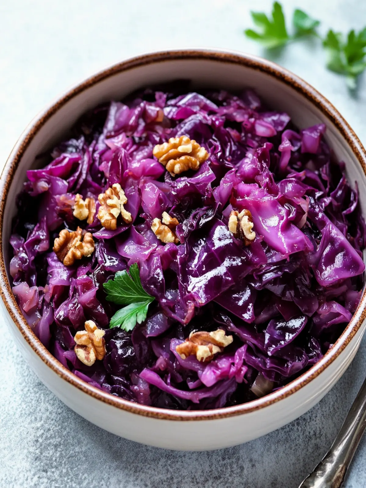 Savory Braised Red Cabbage with Walnuts for a Cozy Night Braised Red Cabbage with Walnuts