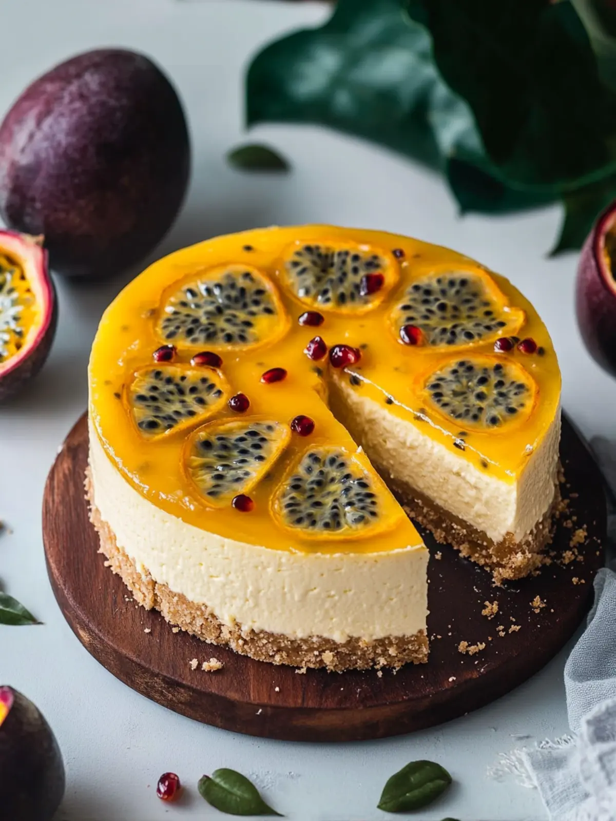 Delightful No-Bake Passion Fruit Cheesecake for Easy Indulgence Passion Fruit Cheesecake