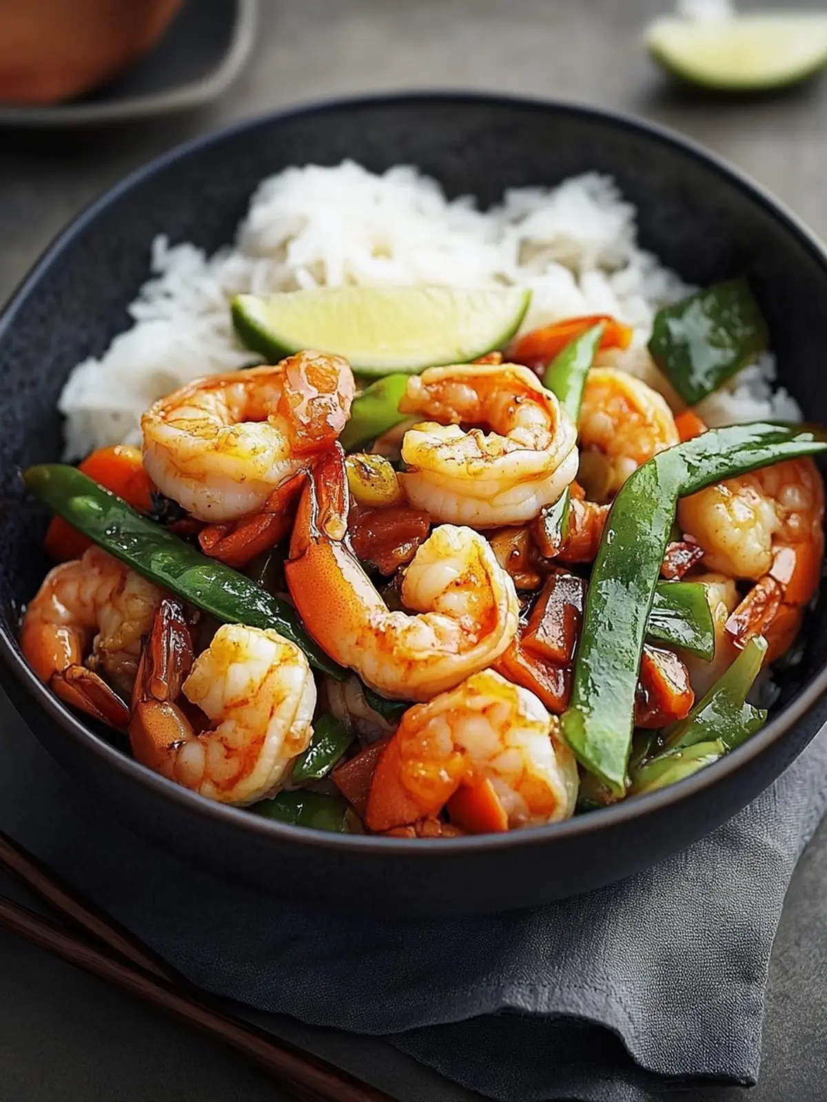 Honey Soy Garlic Prawn Stir-Fry