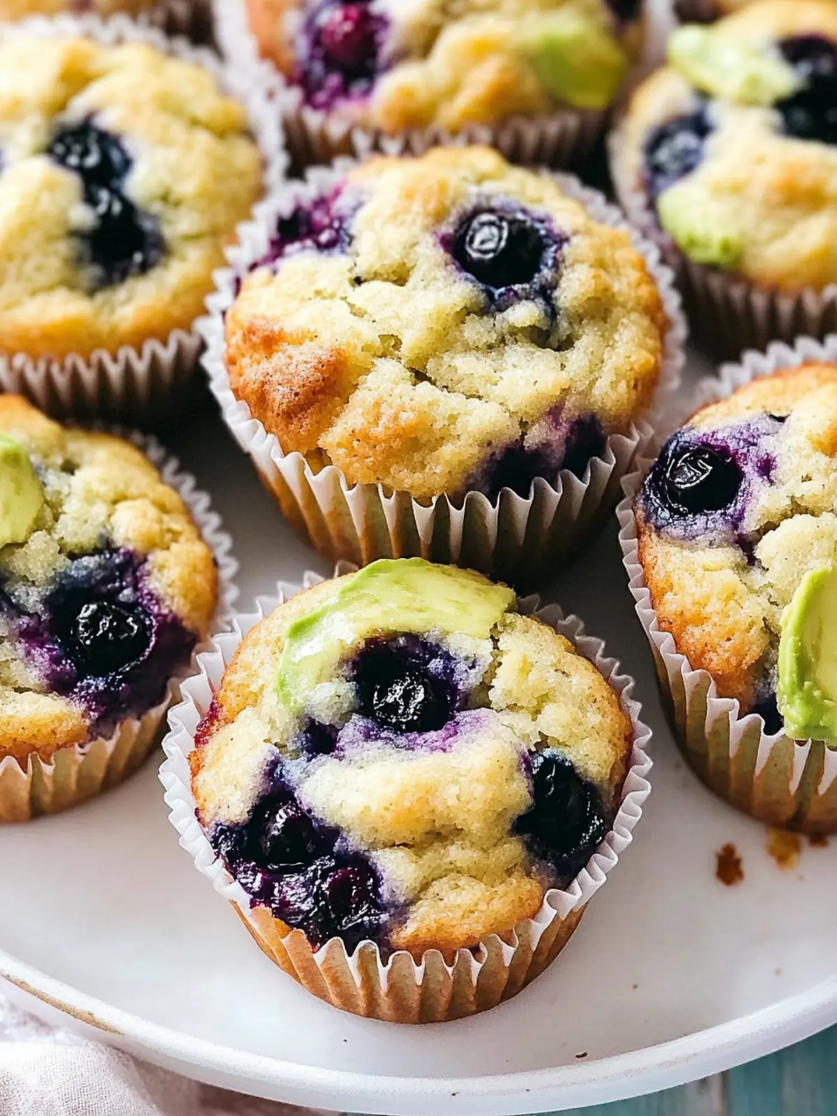 Avocado Blueberry Muffins