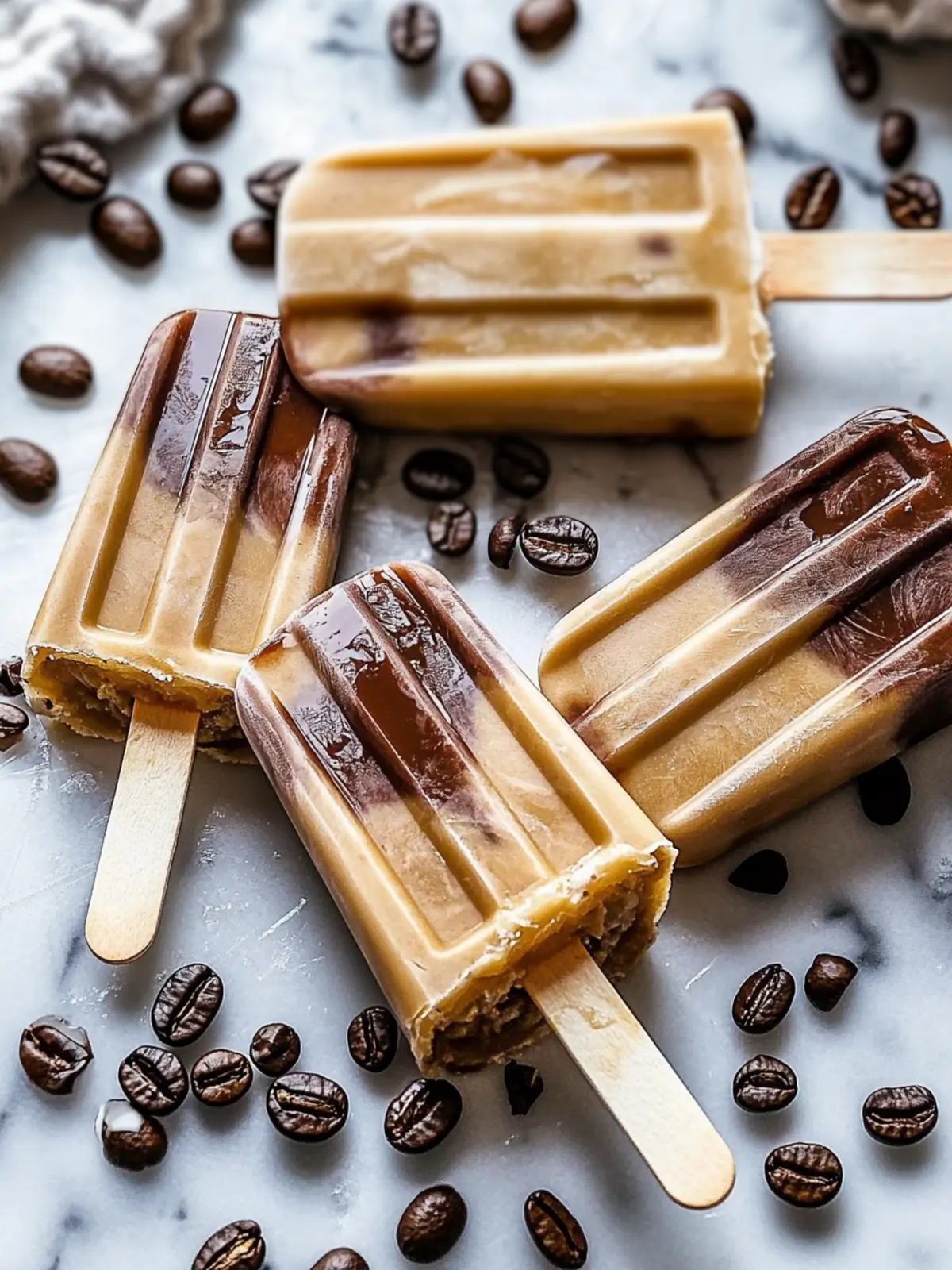 Vanilla Cold Brew Coffee Popsicles