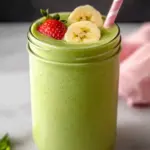 Strawberry Matcha Smoothie with Banana