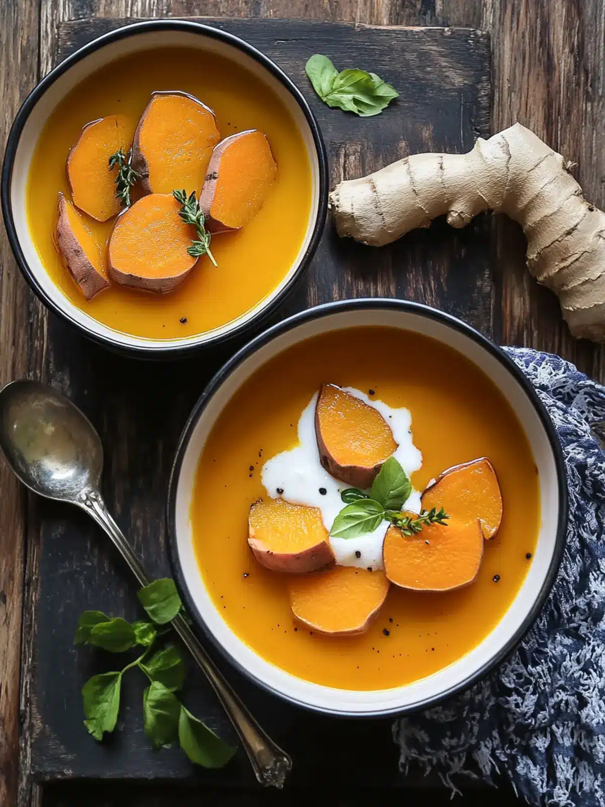 Irresistible Sweet Potato and Ginger Dessert Soup Recipe Sweet Potato and Ginger Dessert Soup