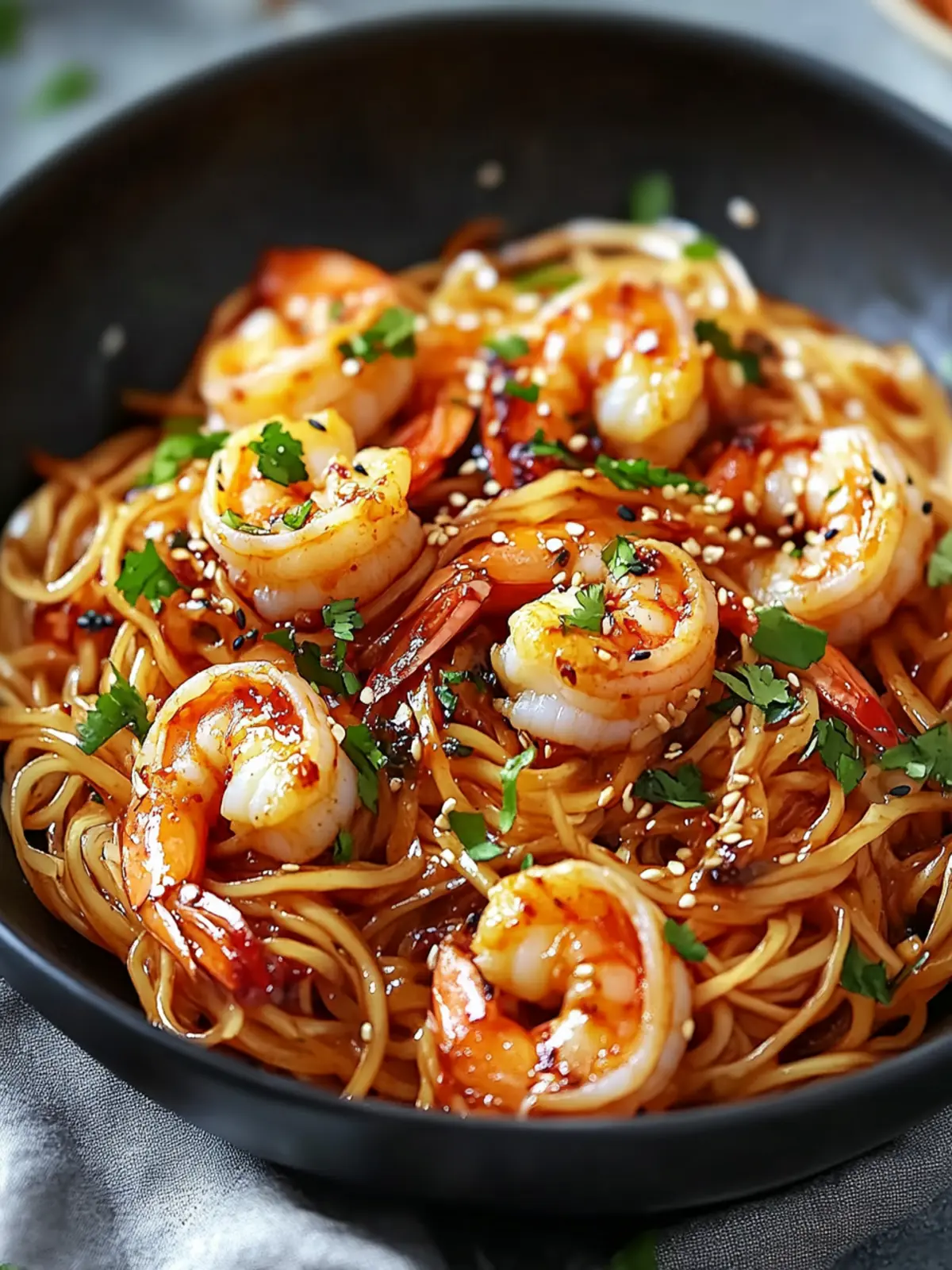 Spicy Szechuan Shrimp and Noodles