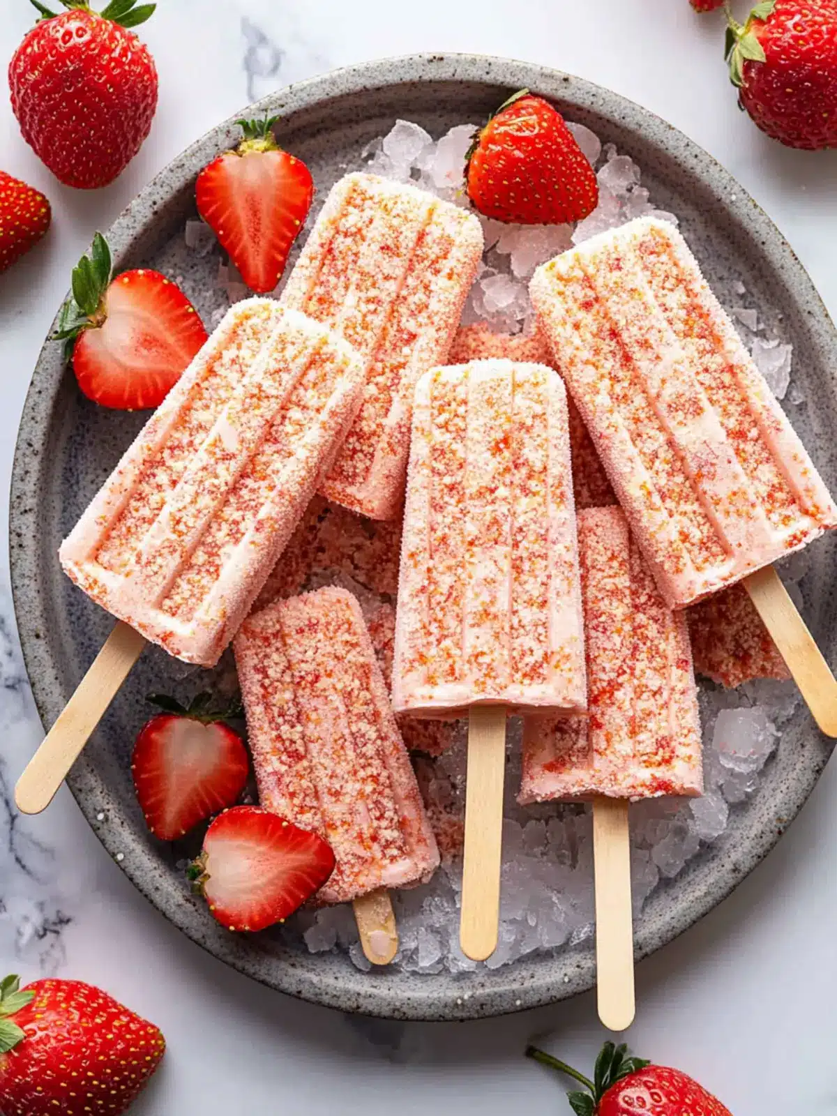 Sweet Strawberry Shortcake Popsicle Bars for Summer Bliss Strawberry Shortcake Popsicle Bars