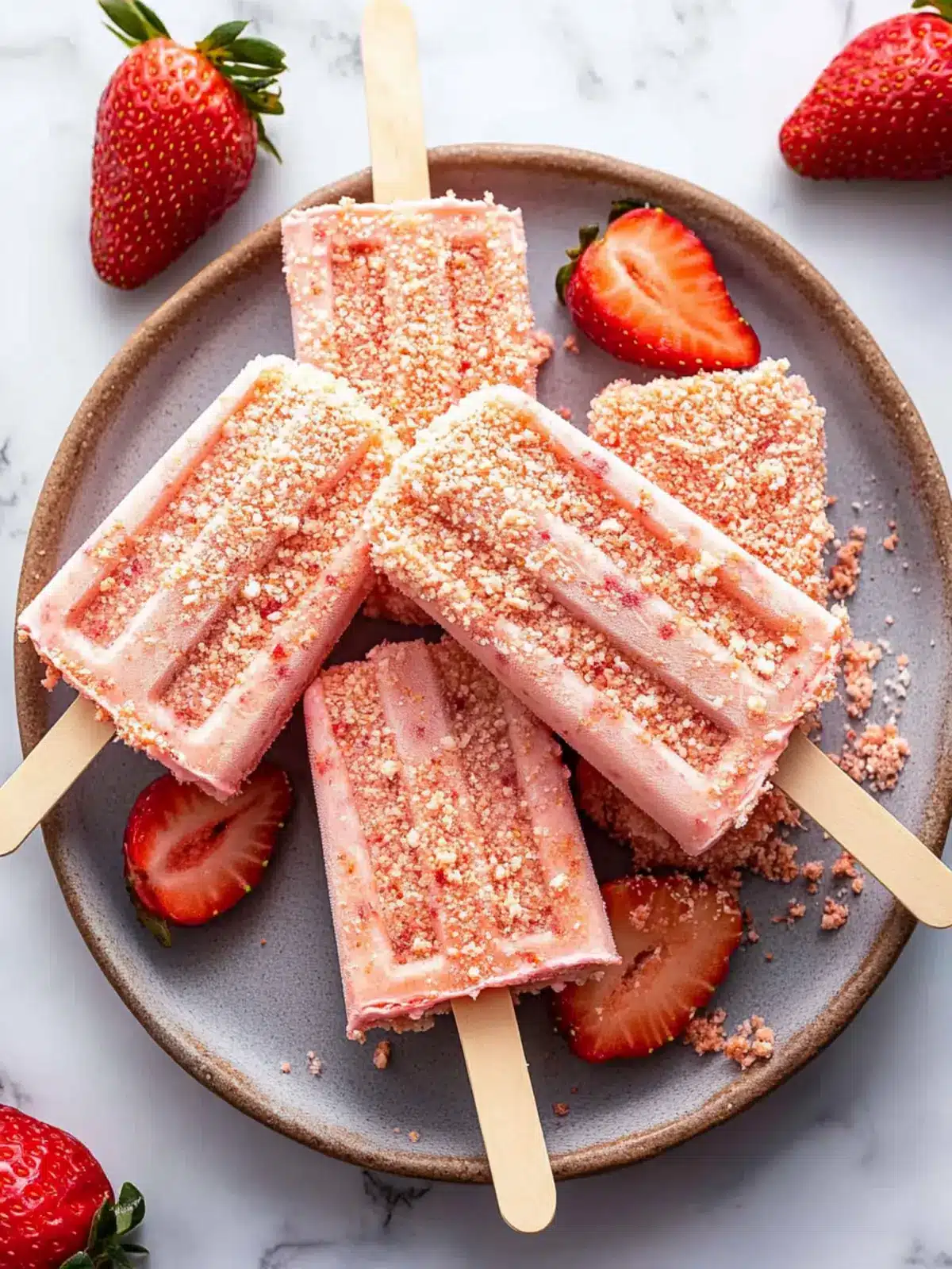 Sweet Strawberry Shortcake Popsicle Bars for Summer Bliss Strawberry Shortcake Popsicle Bars