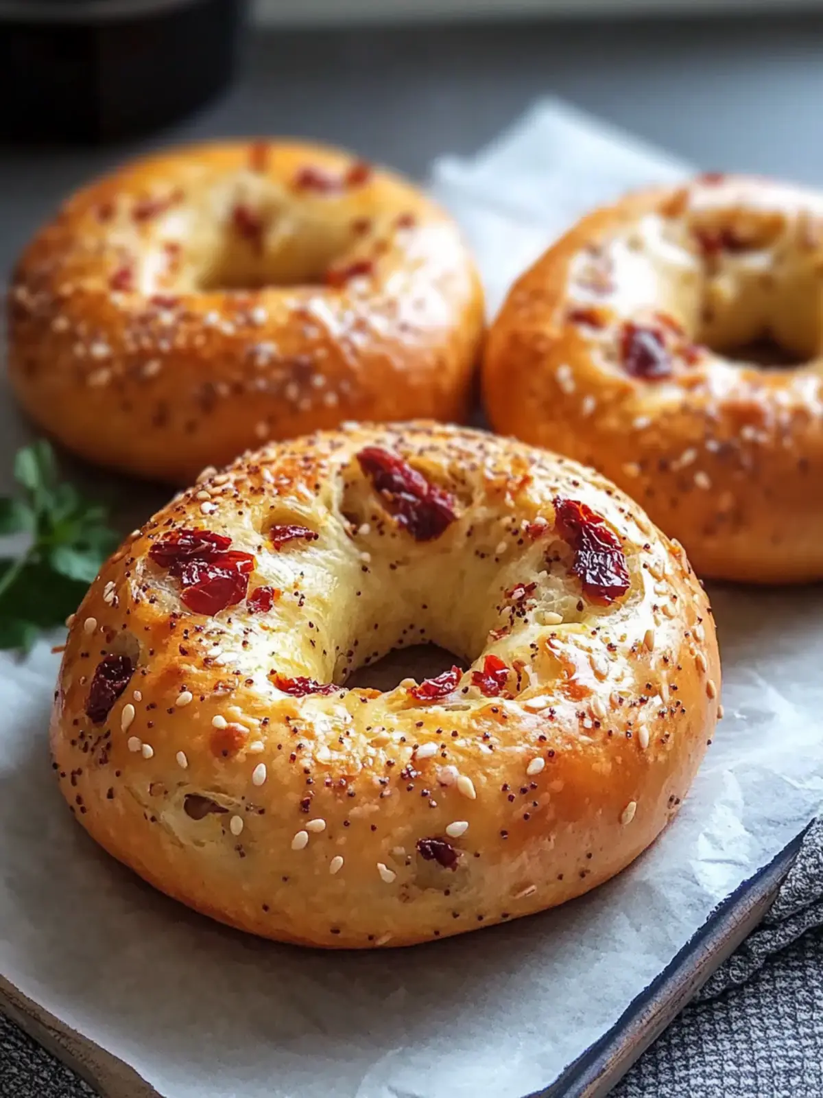 Artisan Sun Dried Tomato Bagels for a Savory Breakfast Treat Artisan Sun Dried Tomato Bagels