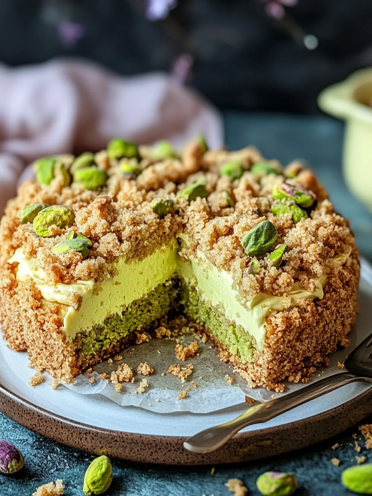 Italian Pistachio Crumb Cake