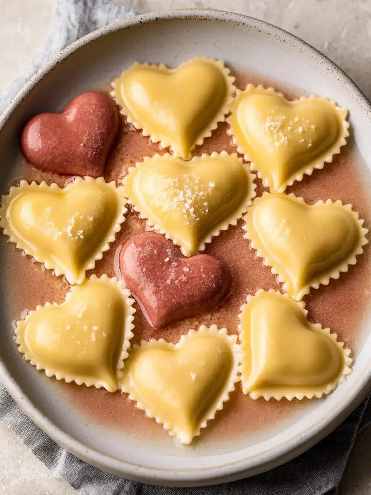 Heartfelt Cheese Ravioli Hearts with Tomato Glory Cheese Ravioli Hearts