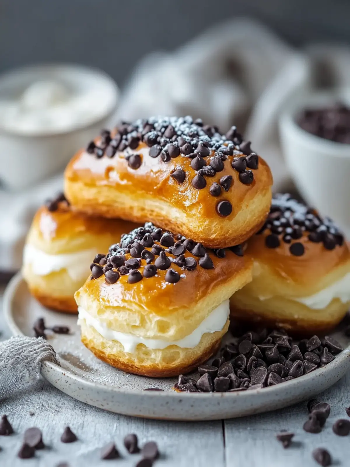 Chocolate Chip Custard Brioches for a Cozy Morning Treat Chocolate Chip Custard Brioches