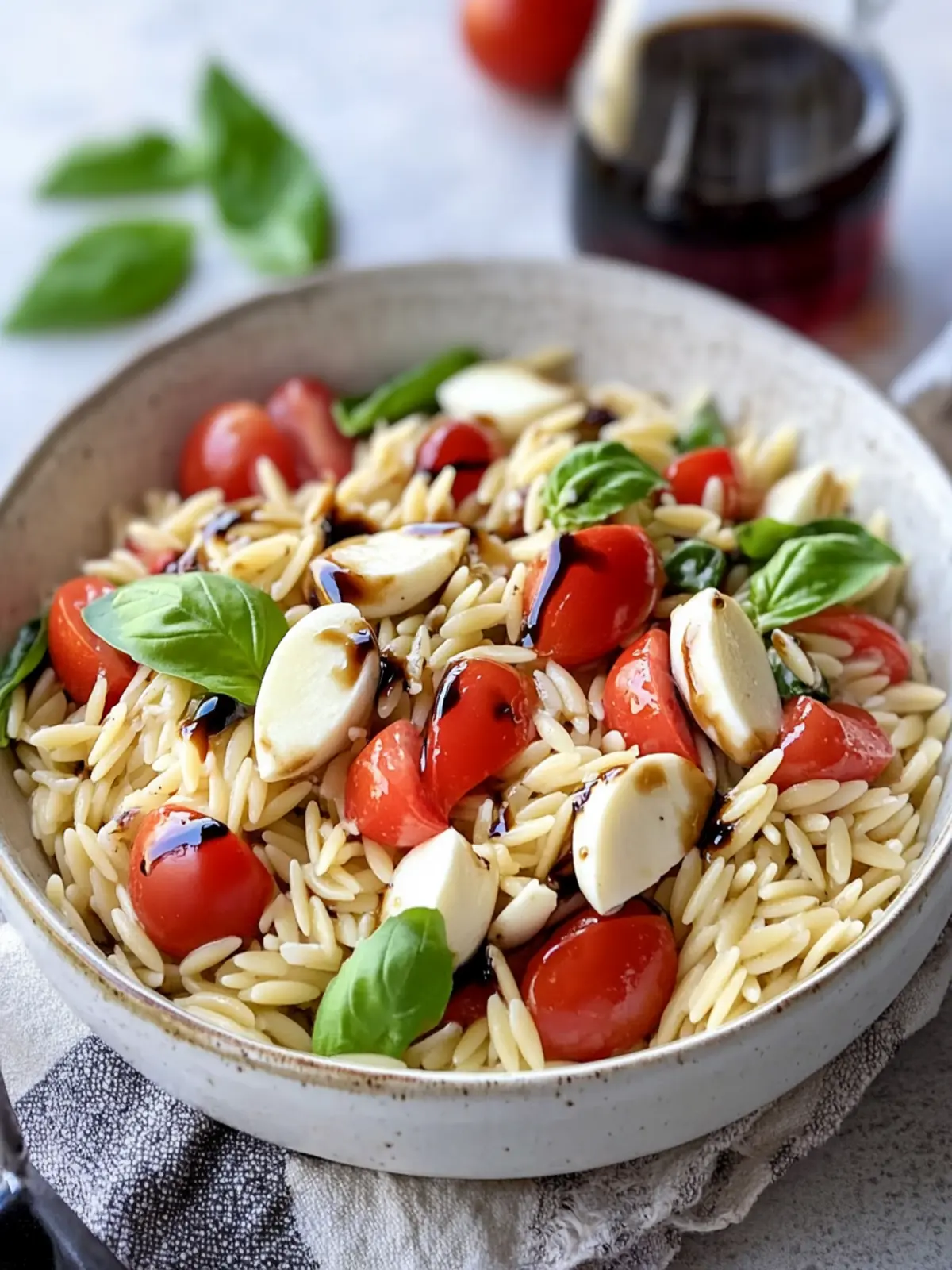 Delicious Caprese Orzo Salad with Balsamic Syrup Magic Caprese Orzo Salad with Balsamic Syrup
