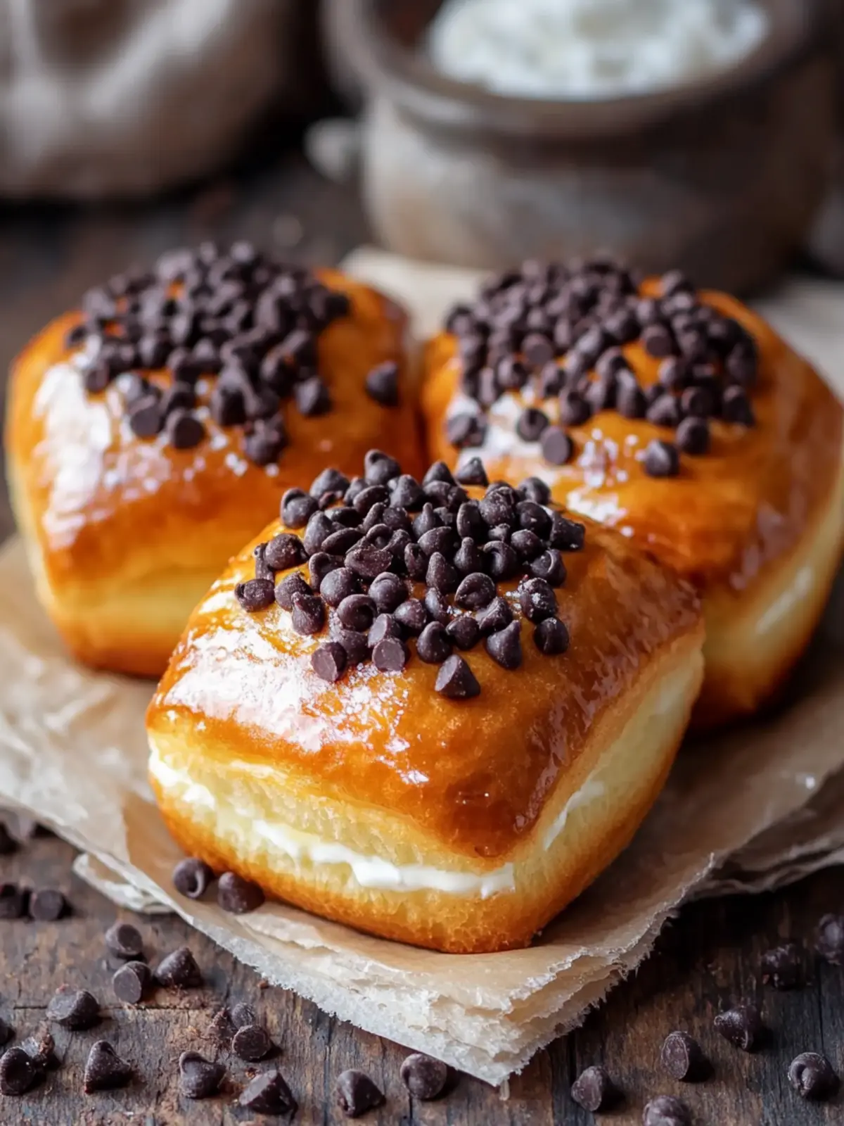Chocolate Chip Custard Brioches for a Cozy Morning Treat Chocolate Chip Custard Brioches