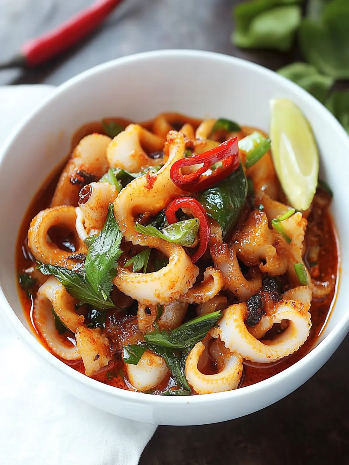Savor Thai Squid with Fresh Basil in Just 25 Minutes Thai Squid