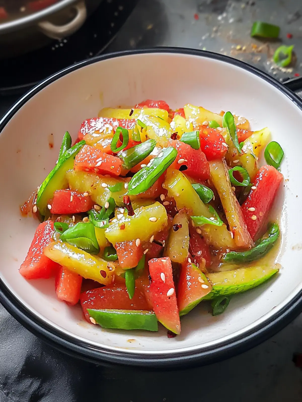 Stir-Fried Watermelon Rind: A Crunchy, Healthy Delight! Stir-Fried Watermelon Rind