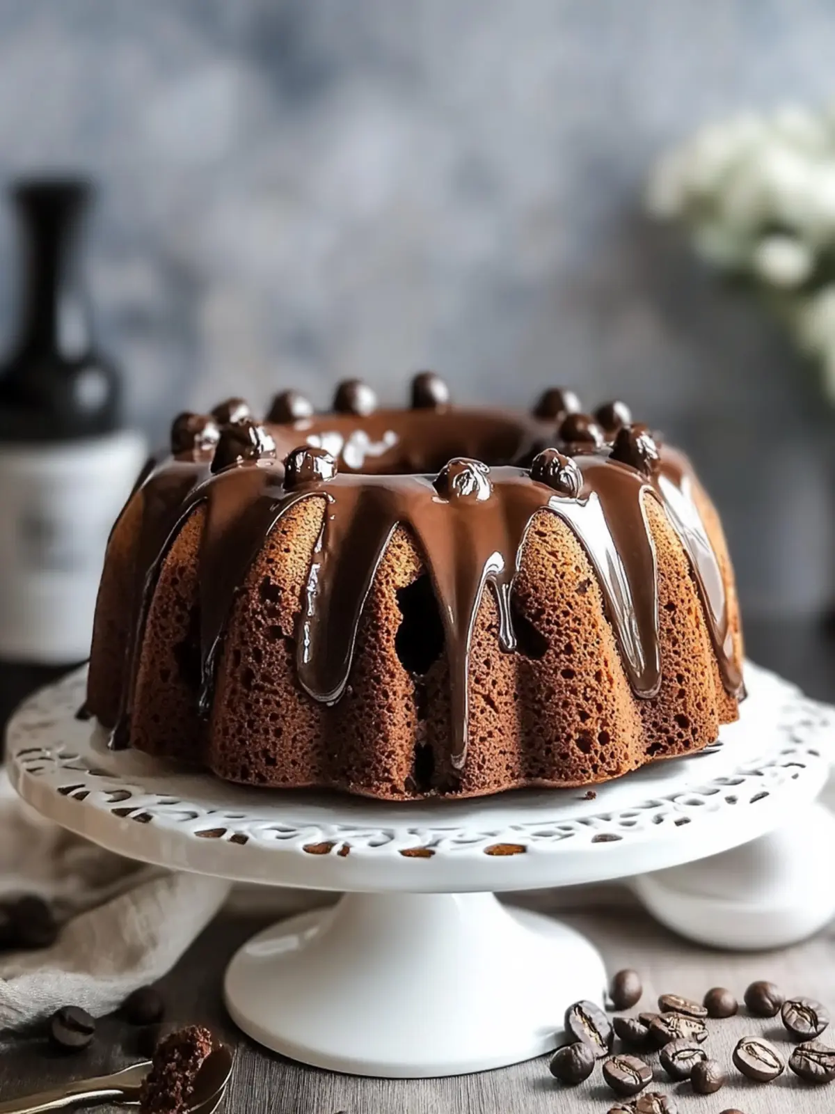 Decadent Hazelnut Bundt Cake with Espresso & Chocolate Glaze Hazelnut Bundt Cake with Espresso & Chocolate Glaze