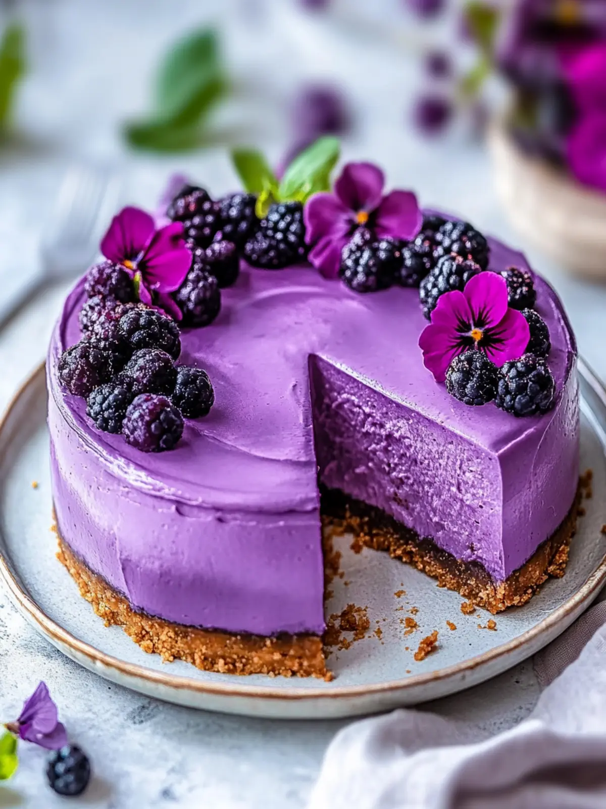 Delightful Ube Basque Cheesecake That'll Wow Your Guests Ube Basque Cheesecake