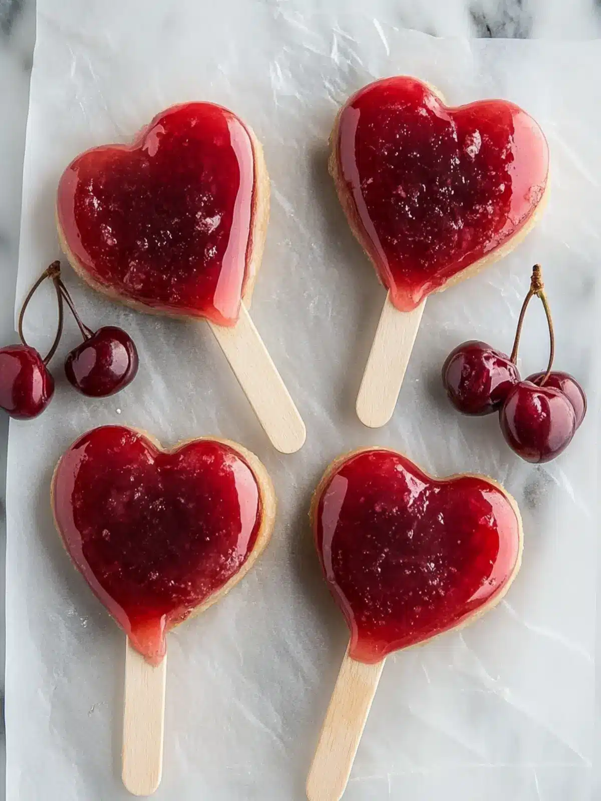 Delicious Cherry Jam Heart Pie Pops for Sweet Moments Cherry Jam Heart Pie Pops
