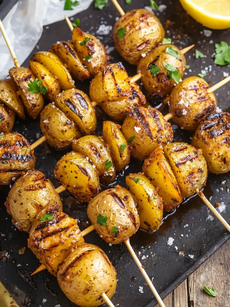 Skewered Grilled Potatoes