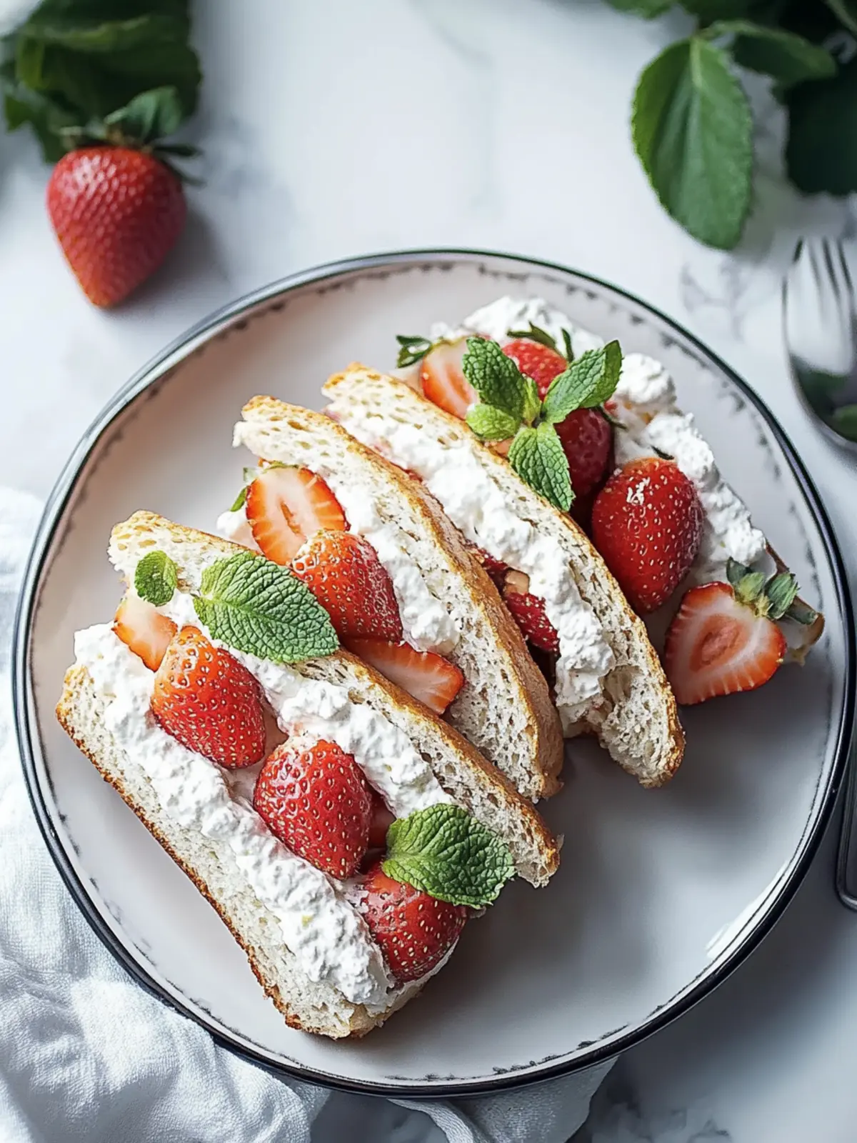 Strawberry Tea Sandwiches