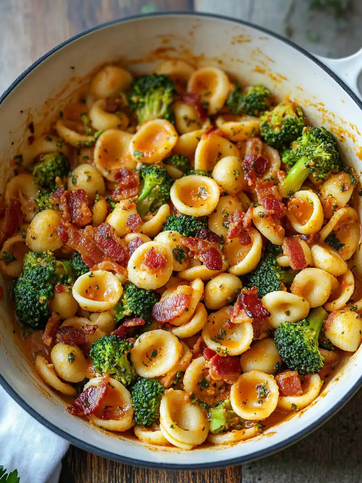 Spicy Bacon Broccoli Orecchiette