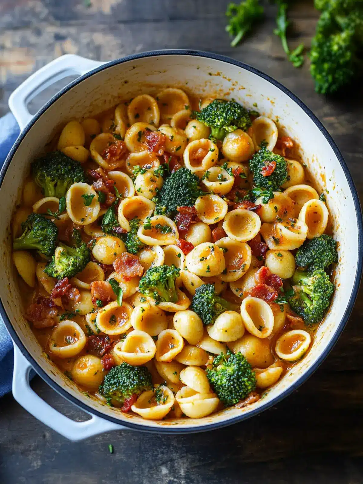 Delicious Spicy Bacon Broccoli Orecchiette in Just 30 Minutes Spicy Bacon Broccoli Orecchiette