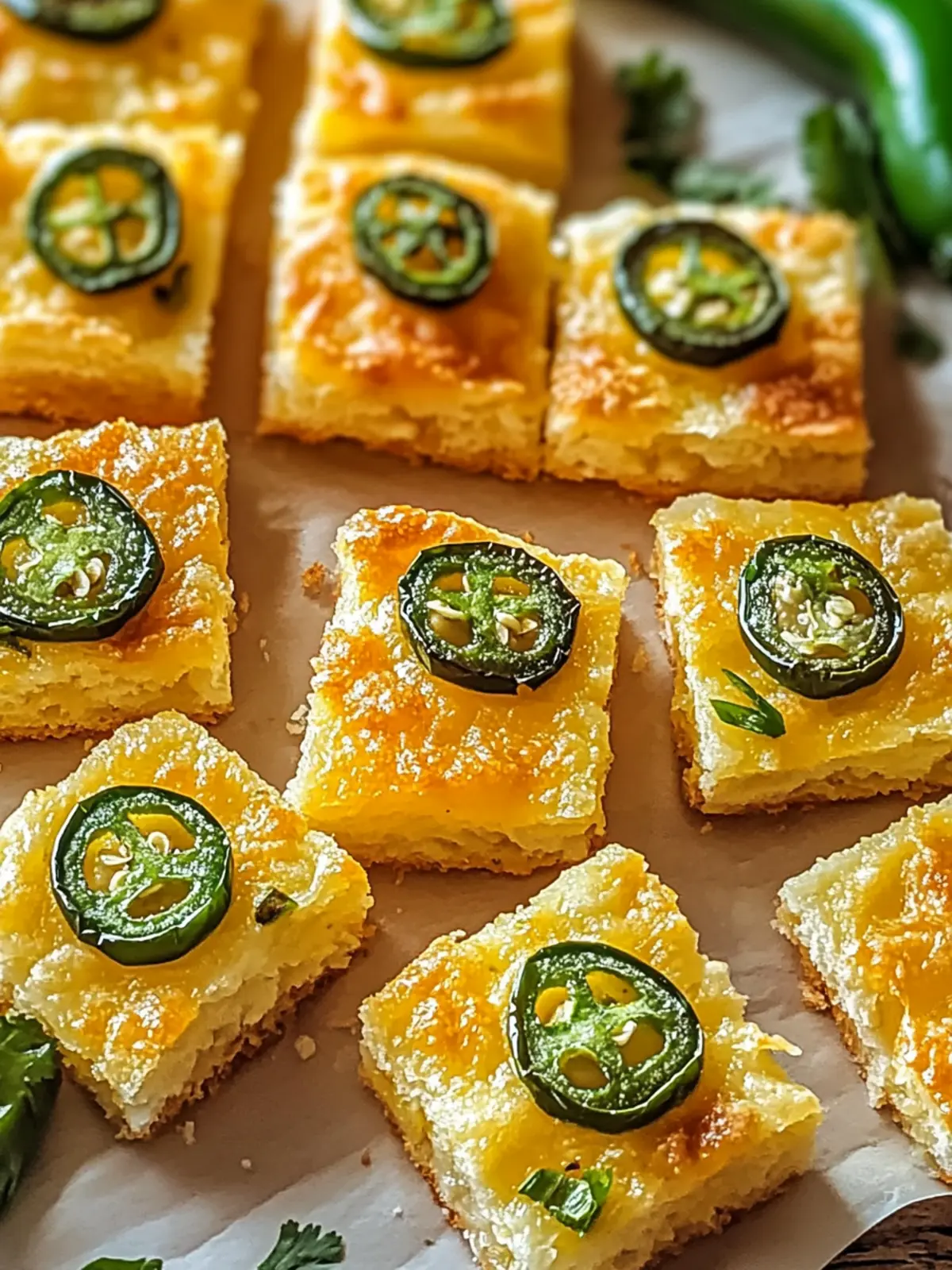 Spicy Jalapeño Cheese Squares for Irresistible Snacking Jalapeño Cheese Squares