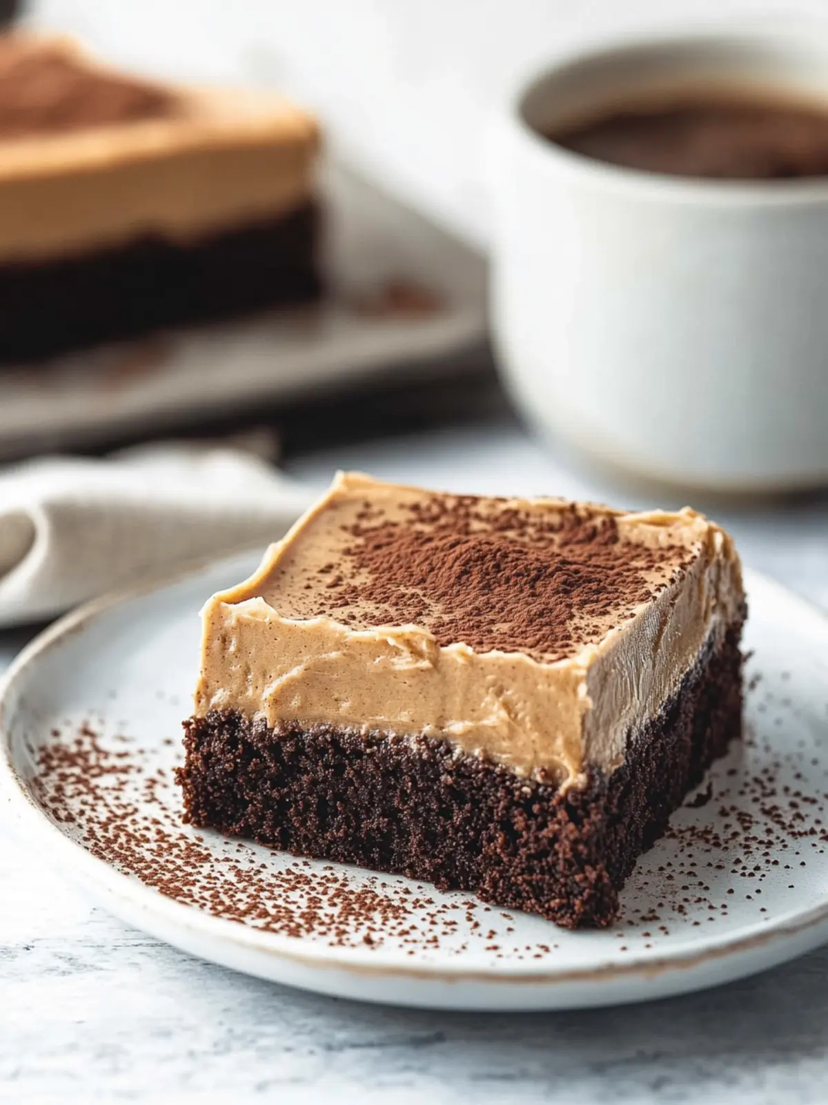Decadent Mocha Brownies with Café Latte Frosting Recipe Mocha Brownies with Café Latte Frosting