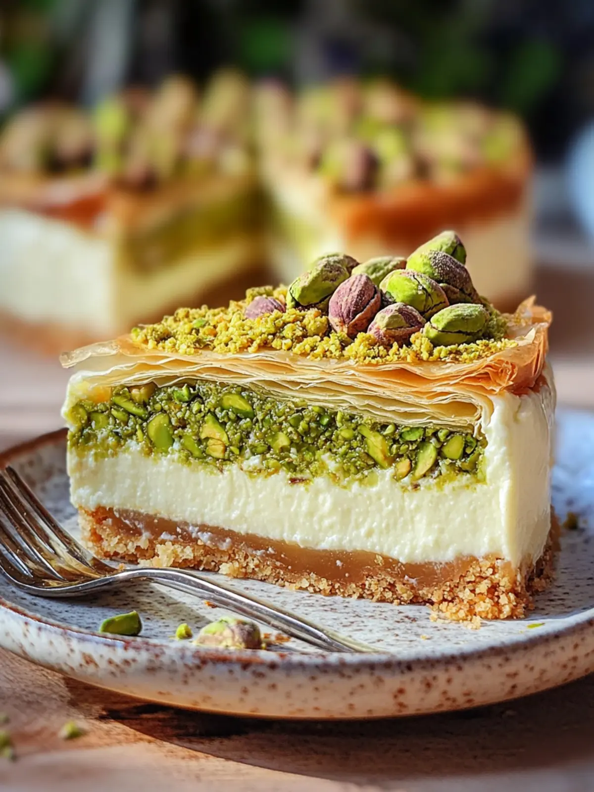 Decadent Baklava Pistachio Cheesecake to Indulge Your Cravings Baklava Pistachio Cheesecake