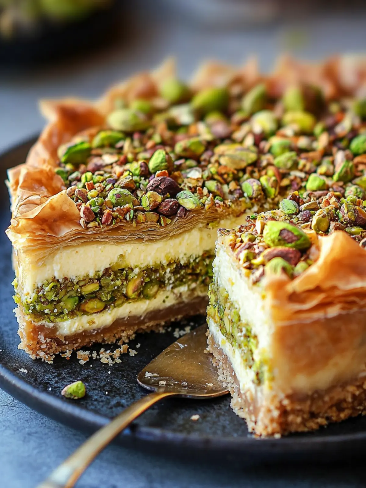 Decadent Baklava Pistachio Cheesecake to Indulge Your Cravings Baklava Pistachio Cheesecake