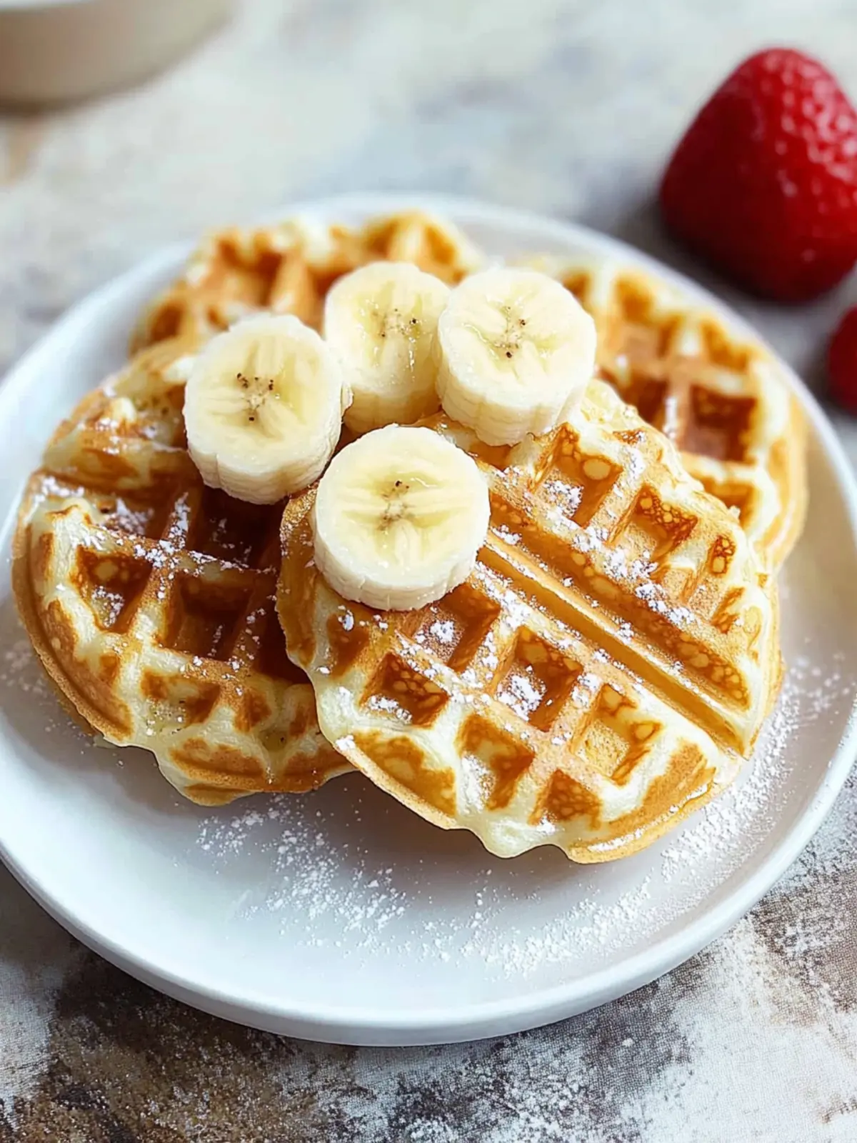 Banana Mochi Waffles: Chewy Goodness in Every Bite Banana Mochi Waffles