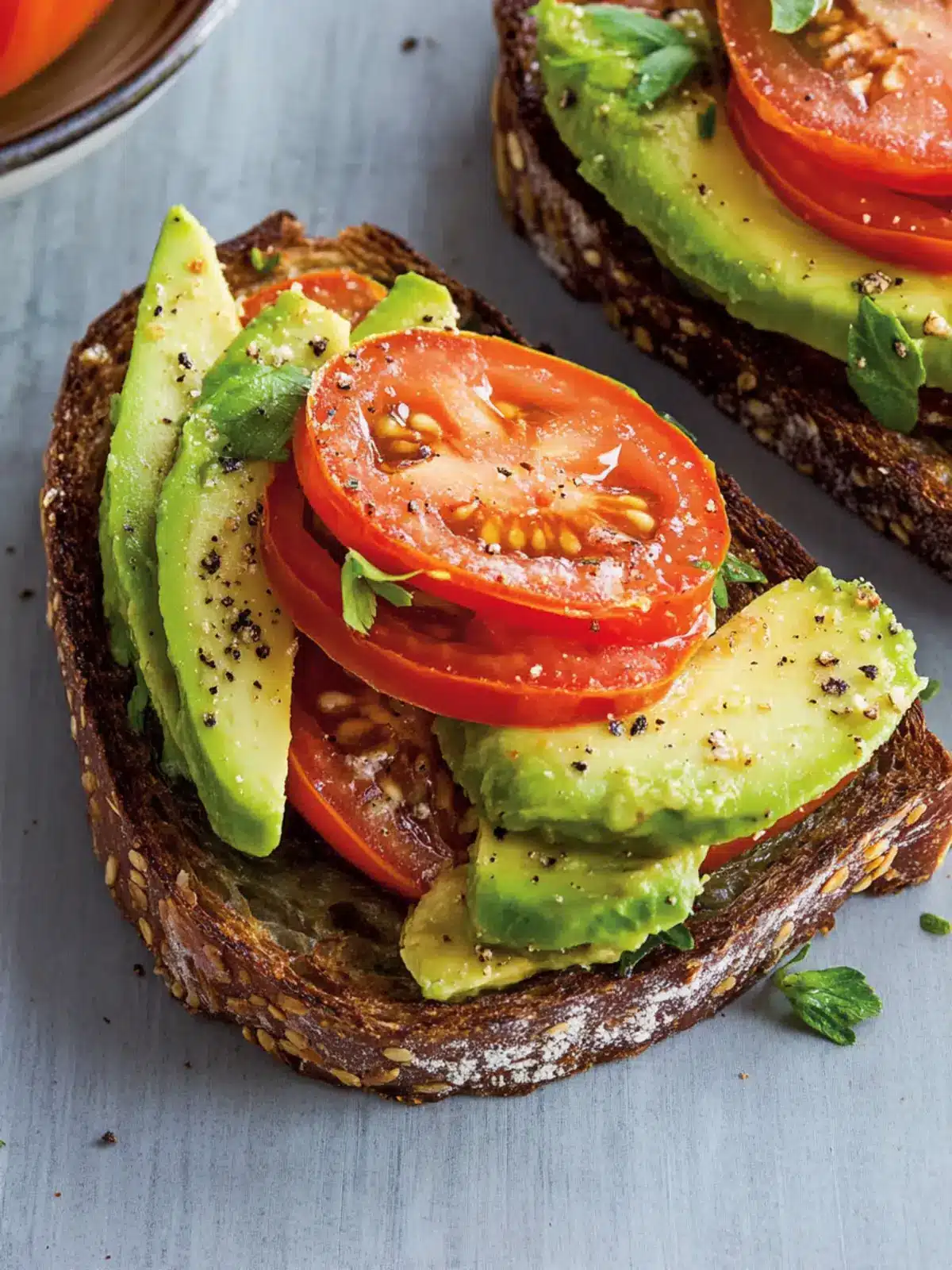 Avocado and Tomato Sandwiches