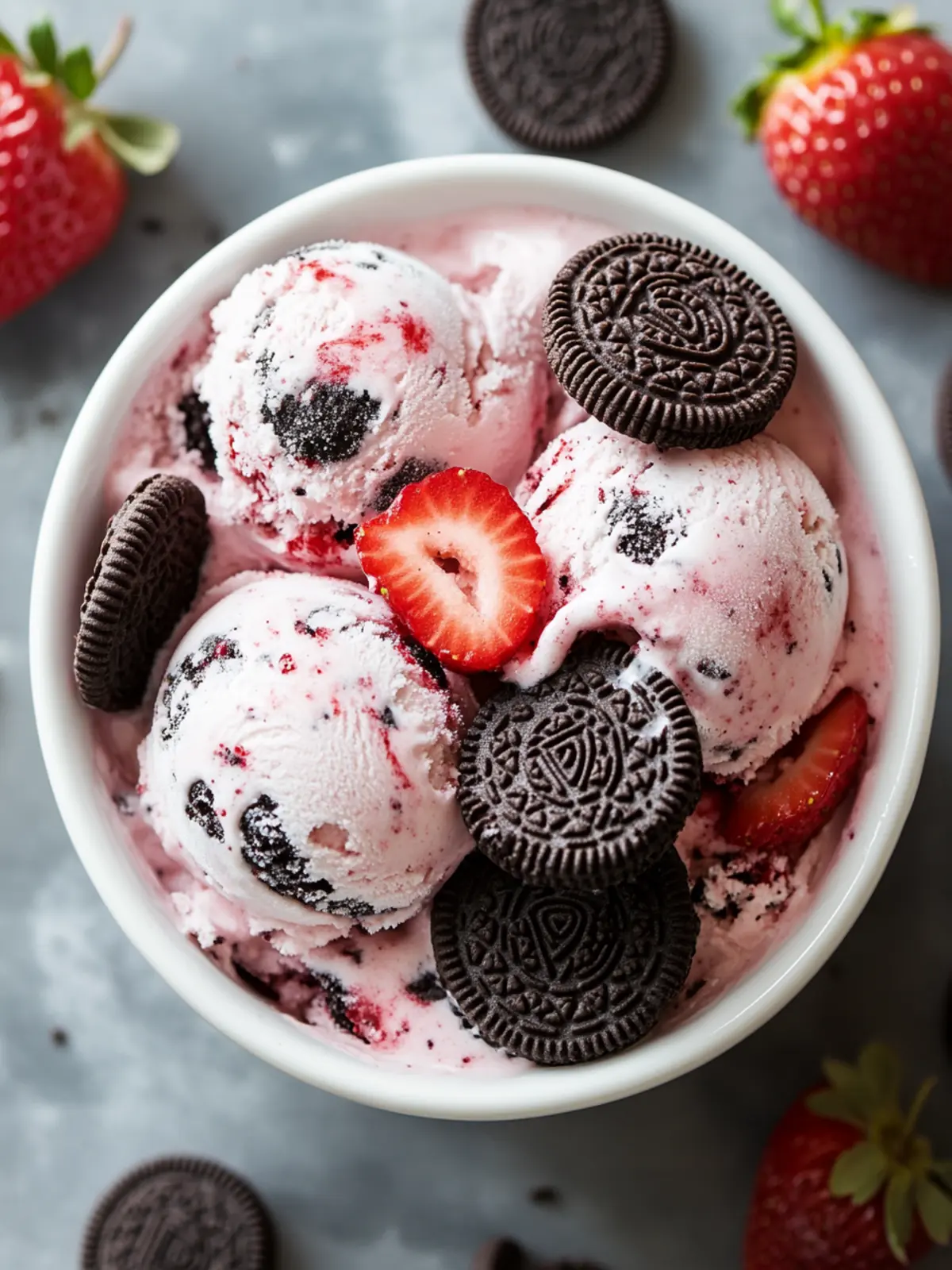 Strawberry Oreo Ice Cream