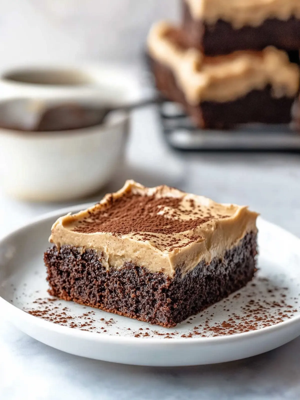 Decadent Mocha Brownies with Café Latte Frosting Recipe Mocha Brownies with Café Latte Frosting