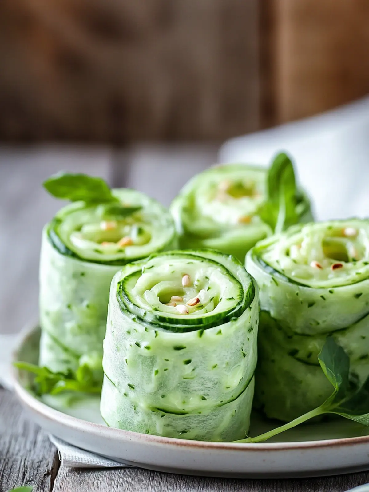 Cucumber Wraps with Green Goddess Dressing