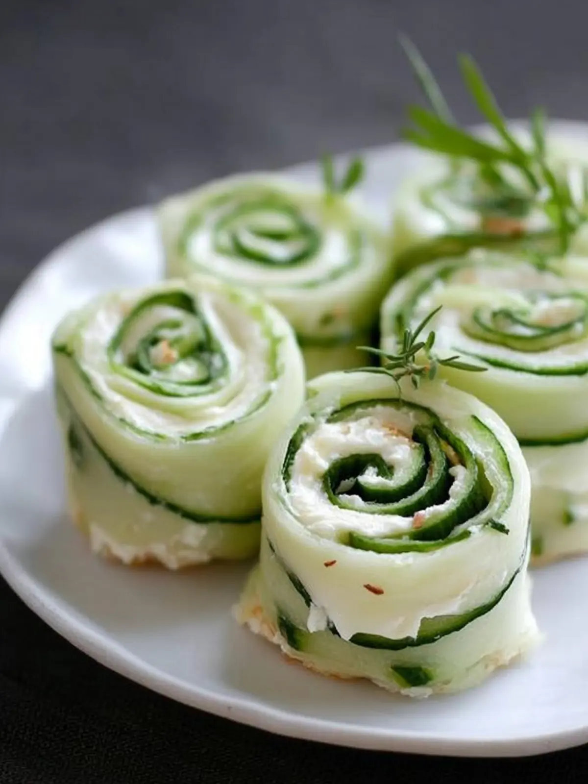 Cucumber and Cream Cheese Sandwich Rolls