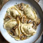 Pierogi with Creamy Mushroom Sauce
