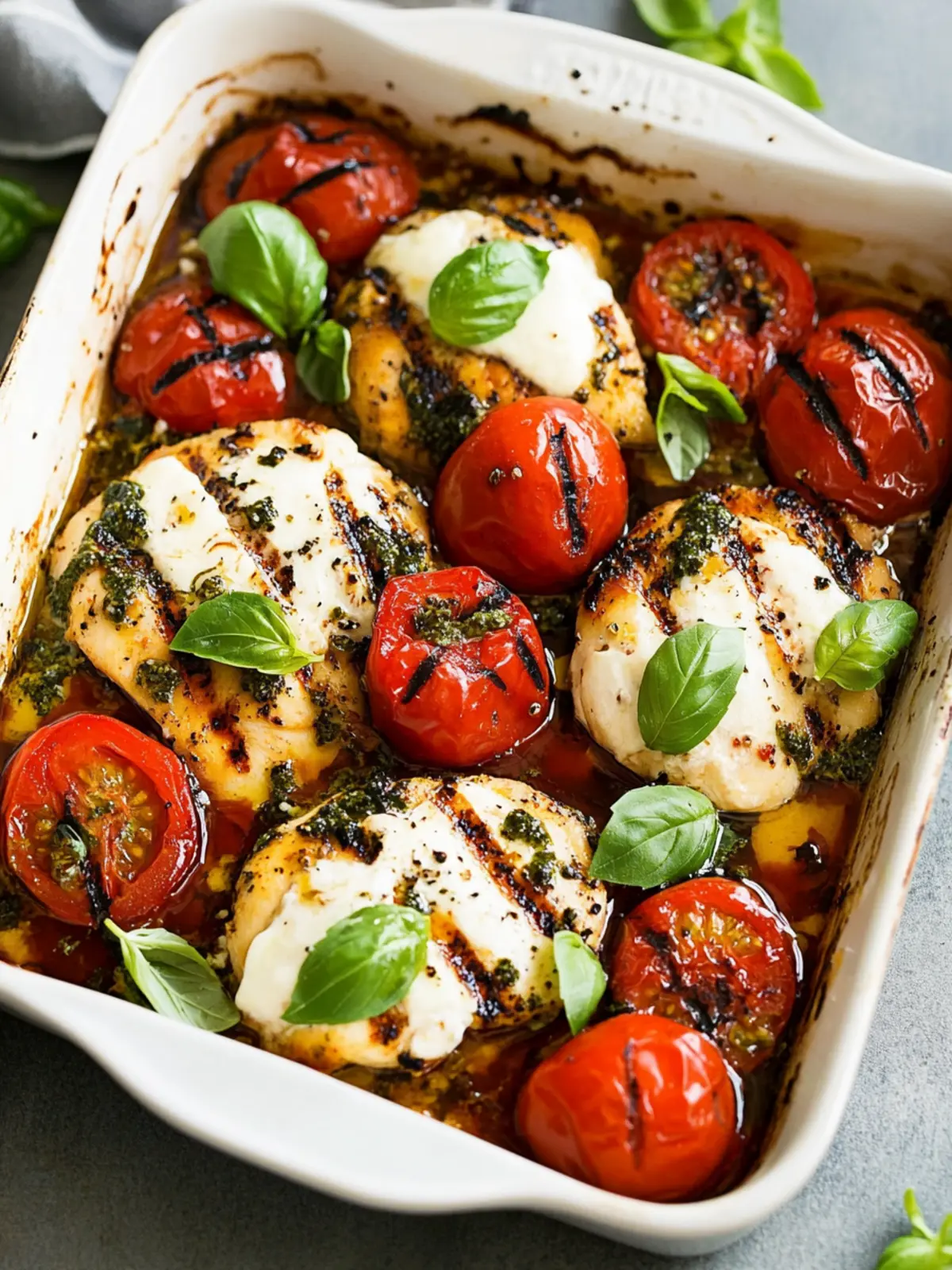 Savor the Flavor: Easy Baked Caprese Chicken Delight Baked Caprese Chicken