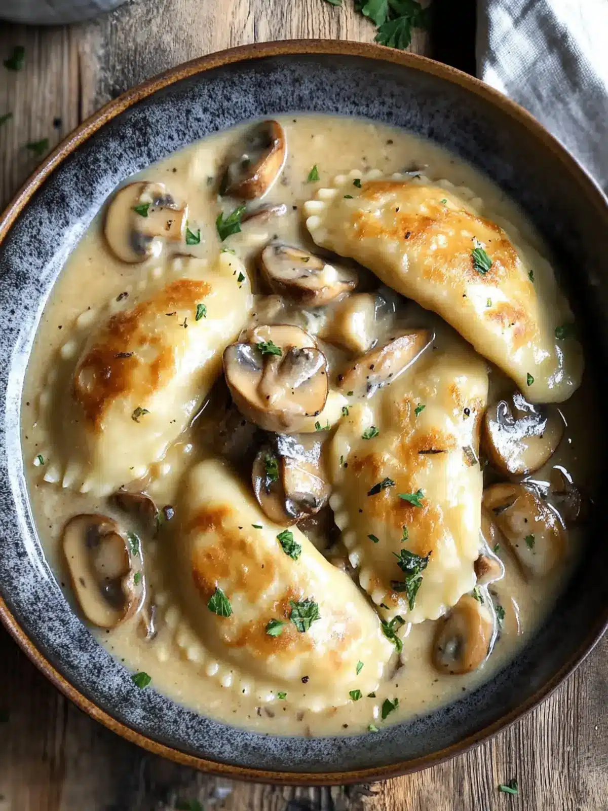 Delicious Pierogi with Creamy Mushroom Sauce in 20 Minutes Pierogi with Creamy Mushroom Sauce