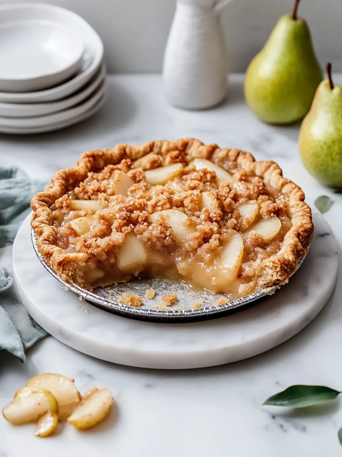 Irresistible Dutch Pear Pie with Streusel Topping Recipe Dutch Pear Pie with Streusel Topping